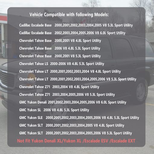 Motor del regulador de la ventana trasera derecha del pasajero FFFauto 748-229 compatible con Cadillac Escalade 2000-2006, Chevrolet Tahoe, GMC Yukon Pickup Truck SUV (No es compatible con Yukon XL / Escalade ESV EXT) - Imagen 3