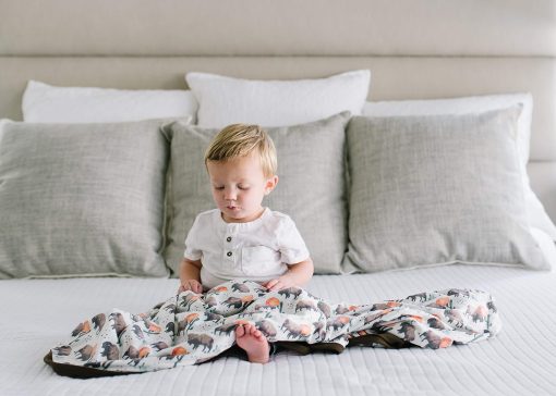 Manta de Tres Capas Estirable para Bebe Bison de Copper Pearl - Imagen 5
