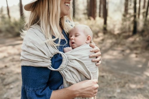 Manta Portabebes de Anillos Hip Baby Wrap - Envoltura de Bebe, Perfecta para Baby Shower, Portabebes, Portabebes Envoltura, Portabebes, Portabebes de Anillos (Avena) - Imagen 6