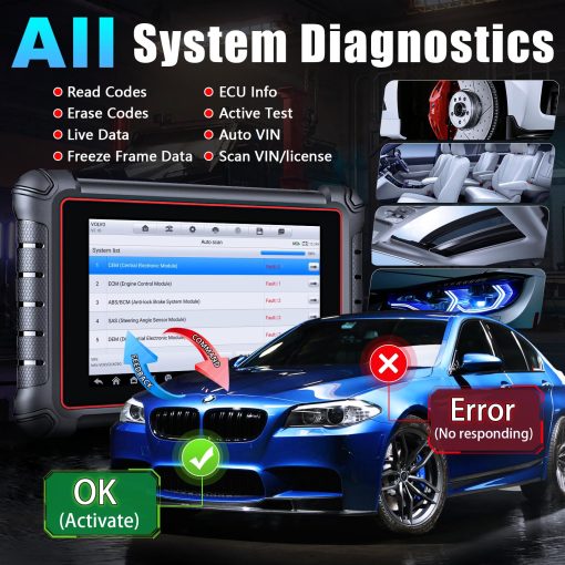 Autel Scanner MaxiPro MP900-TS, 2024 Android 11 ECU Coding Scan Tool, TPMS Scan Tool, Bi-Directional Scanner with 40+ Services, Upgraded of MP808S-TS & MS906TS, Support CAN FD/DoIP, Wi-Fi Print - Imagen 7