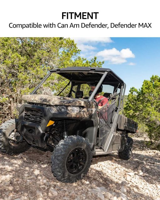 A & UTV PRO Espejos Laterales para Can-Am 2016-2024 Defender Max HD7 HD8 HD9 Pro HD10 DPS, Espejos Retrovisores Ajustables con Funcion de Separacion Trasera, Espejos Retrovisores Convexos para Accesorios de Defende, NO PARA PUERTA COMPLETA - Imagen 8