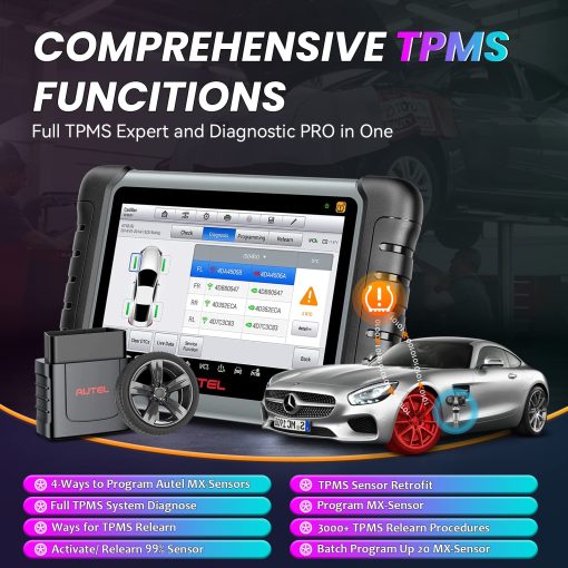 Autel Scanner MaxiPRO MP808Z-TS con MV108 de 60$, Herramienta de escaneo de control bidireccional basada en Android 11, Actualizado en 2024 de MP808TS/MP808BT, Codificacion de ECU, TPMS Completo, Herramienta de diagnostico de todos los sistemas - Imagen 4