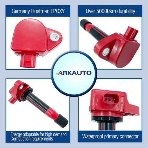 6PCS ALTA ENERGiA ROJO TOP ARKAUTO BOBINA DE ENCENDIDO 30520-R70-A01 30520R70A01 30520-R70-S01 30520R70S01 UF603 UF-603 CM11-213 CM11213 PARA Acura RL TL TSX Honda Accord Odyssey Crosstour 3.5 3.7 J35Z J37A - Imagen 2