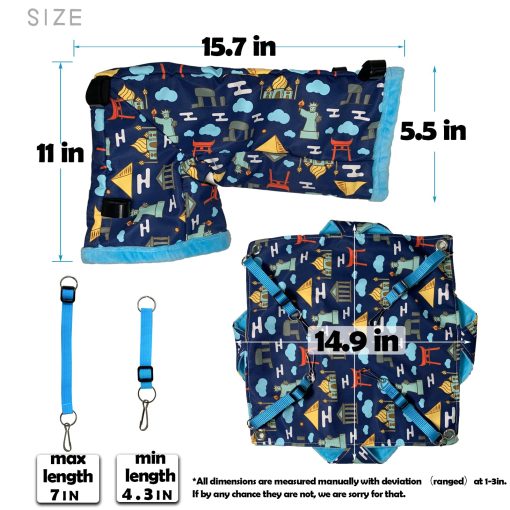 Set de Hamaca para Hurones para jaula Accesorios de jaula 3 estilos, Doble Hamaca o Casa Cuadrada y Cama de Tunel para Cobaya (Azul) - Imagen 2