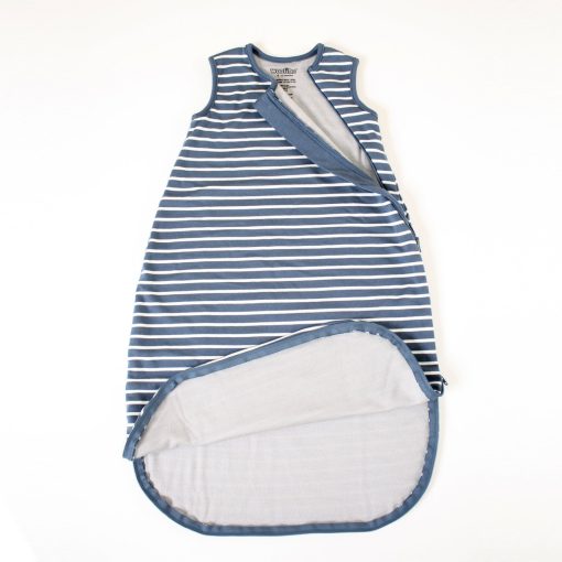 Saco de dormir para bebe Woolino de lana merina y algodon organico - Saco para dormir basico de 4 estaciones para bebe - Saco de dormir con cremallera bidireccional para bebe y nino pequeno - 18-36 meses - Azul marino - Imagen 4