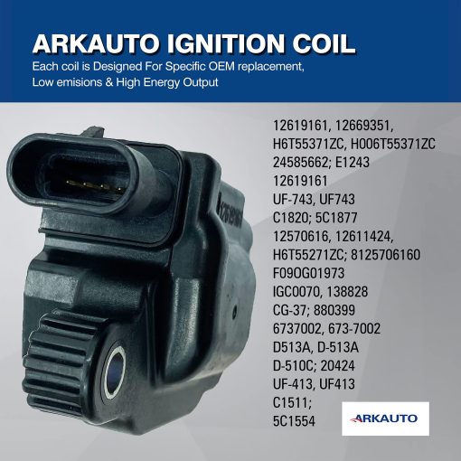 8PCS ARKAUTO IGNITION COIL ARK-IG743 UF413 UF743 12570616 12611424 12619161 12669351 PARA Cadillac Chevy GMC Pontiac G8 H3 Tahoe Yukon Silverado Savana Express Trailblazer Avalanche 5.3L 6.0L V8 - Imagen 5