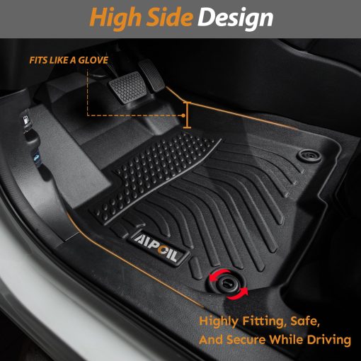 Juego de tapetes y protector de carga AIPOIL? para Nissan Sentra 2020-2024 Proteccion total contra todo clima TPE Antideslizante Accesorios de automoviles personalizado - Negro - Imagen 3