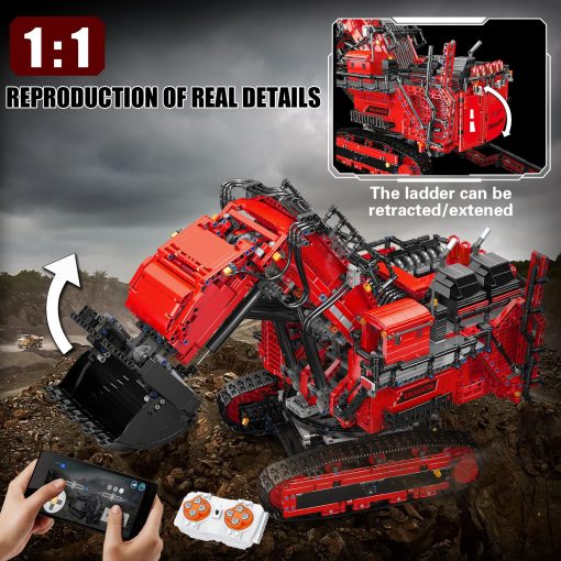 Mould King 17071 Excavadora de Tecnic Bloques de Construccion, Conjunto de Gran Bulldozer con Motores, Vehiculo de Construccion de Ingenieria Controlado por Aplicacion para Ninos/Adultos-4,767 Piezas - Imagen 3