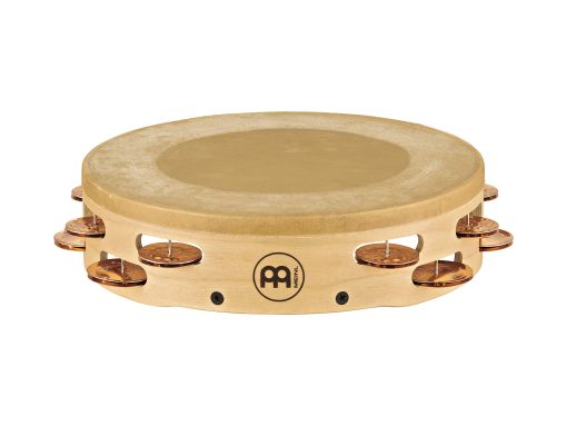 Meinl Percusion AE-MTAH2BO Edicion Artesanal Pandereta de Arce con Piel de Ternero y Platinelas de Bronce, 2 Filas