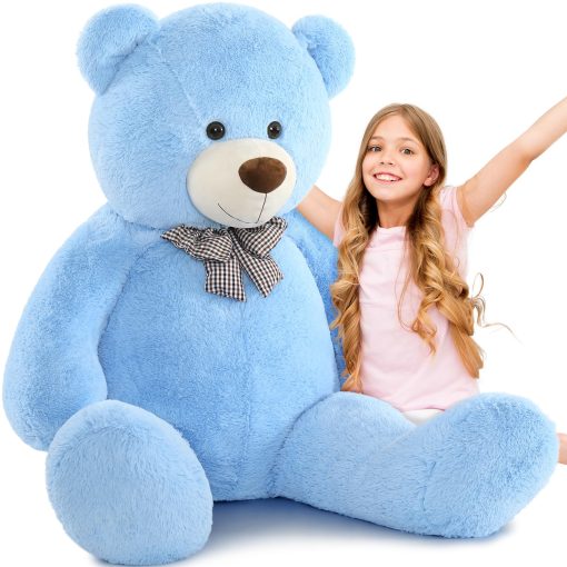 Peluche gigante de oso de Toys Studio, oso de peluche azul grande de 59 pulgadas de tamaño real regalo de juguete para novia niños Navidad cumpleaños dia de San Valentin