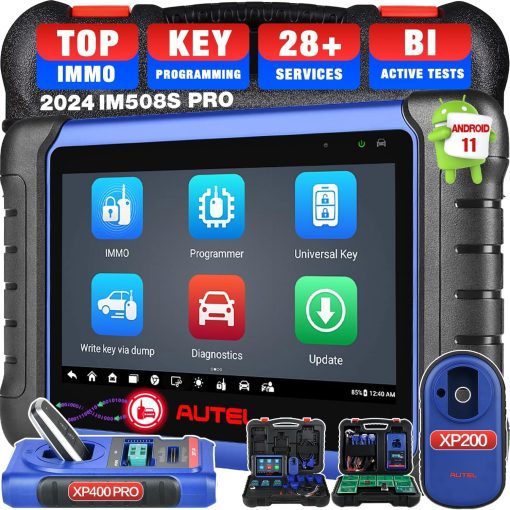 Autel MaxiIM IM508S PRO con XP400 PRO, Igual que IM608 Pro II, Herramienta Avanzada de Programacion de Llaves de Inmovilizador, Mejora de IM608 IM508S IM508, Lectura/Escritura EEPROM MCU, 40+ Servicios, Bidireccional, Android 11