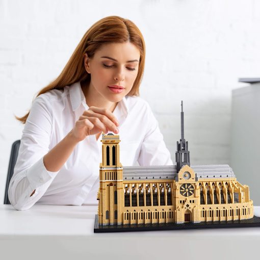 Kadablk Gran Arquitectura Francia Notre Dame de Paris Kit de Construccion, Mini Juguetes de Ensamblaje STEM DIY para Adultos y Niños Juego de Bloques de Construccion de Rascacielos, Set de Micro Bloques, 7380 Piezas, Modelo de Monumento - Imagen 5