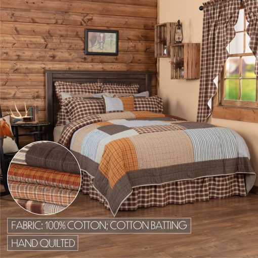 Colcha Rory de VHC Brands estilo rustico y de cabana, tamano King 105x95, gris greige - Imagen 3