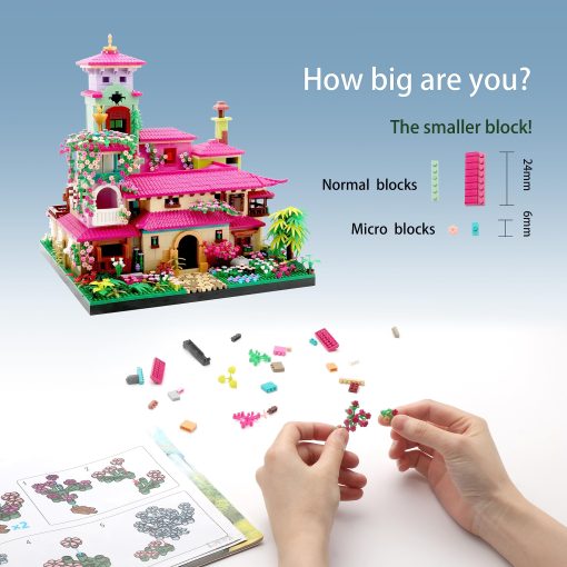 Set de Bloques de Construccion en Miniatura de Casa de Villa Arquitectura JXRLMB Coleccion Creativa de Modelo para Mostrar Juguetes Regalo para Adultos Niñas de 14+ 4100PCS - Imagen 2