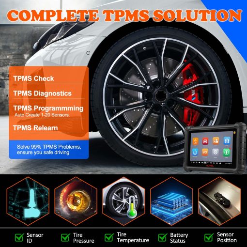 Autel Scanner MaxiTPMS TS900, Herramienta de Programacion de TPMS mas Nueva de 2024, Actualizacion de TS608, TPMS Completo, Diagnostico de Todos los Sistemas, 40+ Servicios, Prueba Activa, Programacion/Reaprendizaje de Sensores, Mejor que TS408 TS508 MX808 MK808 - Imagen 3