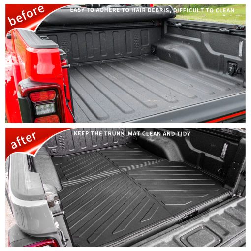 Alfombrilla para cama compatible con 2020-2024 Jeep Gladiator Liner para cama de maletero de TPE Todas las estaciones Accesorios para Jeep Gladiator 2023 - Imagen 2