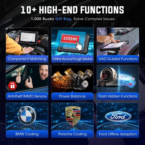 Escaner Autel MaxiCOM MK906 Pro: Actualizacion 2024 de Android 10 de MS906 PRO, Codificacion Avanzada de ECU 36+ Servicios, 3000+ Bidireccionales, Auto Scan 2.0 Actualizacion de MK908S MS906BT MK906BT Trabaja con MV105S/BT506 - Imagen 6