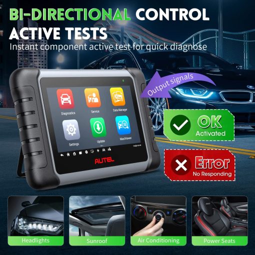 Autel MaxiCOM MK808Z Escaner de diagnostico de coche - Android 11 y Control Bidireccional, 2024 Actualizacion de MK808/MX808, 28+ Servicios, Diagnostico de Todos los Sistemas, Codificacion de Inyectores/EPB/BMS/SAS/TPMS/AutoVIN - Imagen 3