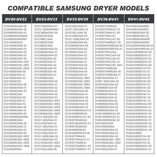 Elementos calefactores de secadora DC47-00019A & DC96-00887A & DC47-00016A & DC47-0008A & DC32-0007A con fusible termico | adecuados para secadoras Sam?sung DV40J3000EW/A2 DV42H5000EW/A3 - Imagen 5