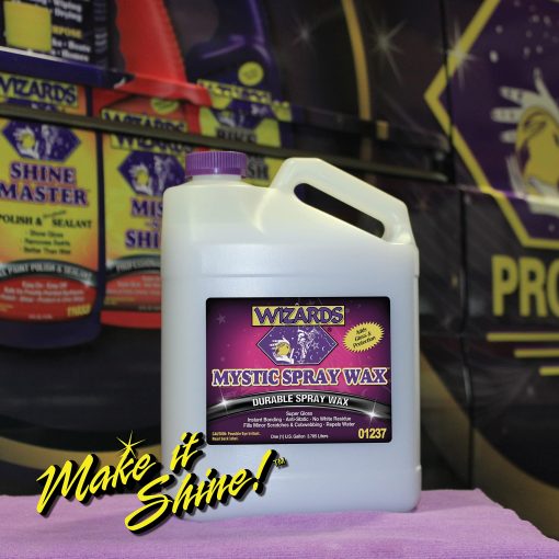Wizards Mystic Spray Wax - Suministros rapidos para el detallado de autos - Cera de coche hidrofobica de polimero nano - Cera no tradicional para kit de cera de coche - Con fragancia agradable - 1 galon - Imagen 5