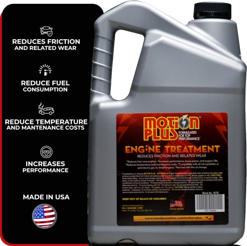 Tratamiento para Motor Motion Plus/Metal Treatment/Super Lubricante/Heavy Duty/Anti Friction/Tratamiento Metalico para Motores/Lubricante/EP/Automotriz/Carros/ 1 galon EE.UU - Imagen 2