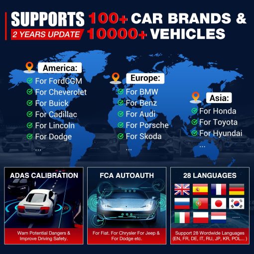 KINGBOLEN K10 Escaner bidireccional de sistemas completos, Bluetooth Obd2, Mapa de topologia, 41+ Funciones de reinicio, Codificacion ECU, FCA AutoAuth, Coincidencia de llaves, Funcion guiada VAG, Actualizacion gratuita por 2 anos - Imagen 7