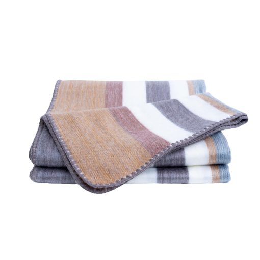 Manta de Lana de Alpaca QISU | Grande, Hermosa, Calida, Variegada | 85 x 65 pulgadas | Ultra Suave, Hipoalergenica y Transpirable | Tela No Picante o Rasposa (Rocas y Arroyos Grises Pastel) - Imagen 2