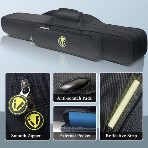 Estuche rigido de almacenamiento para clarinete TianChunyue, bolsa de transporte universal impermeable de 600D para instrumento de clarinete, estuche de clarinete con forro de 30 mm de grosor y bolsillo externo (Negro) - Imagen 4