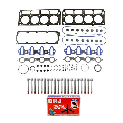 Juego de empaque de culata DNJ HGB3201 con juego de pernos de culata para Chevrolet Silverado 1500 4.8L 294cid V8 OHV 2008-2017