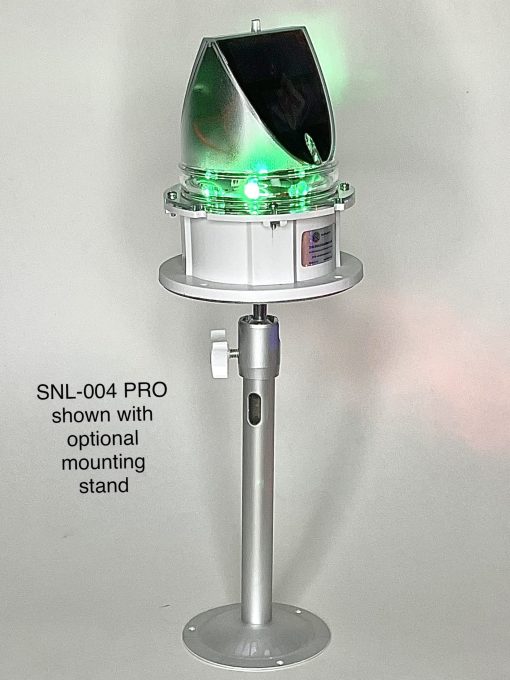 Luz de Advertencia Solar para Muelle 360 Grados - SNL-004-PRO - Super Brillante Luz LED Impermeable para Aplicaciones Marinas - Encendido Constante o Parpadeo Ajustable (VERDE) - Imagen 8