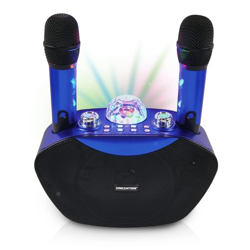 Maquina de Karaoke Singsation, Sistema Portatil Bluetooth 5.0 para Hogar para Ninos y Adultos, 2 Microfonos Inalambricos, Increibles Efectos de Sonido y Shows de Luces Disco, Luces FX, Sonido FX, Eco FX, USB y Micro SD - Imagen 2