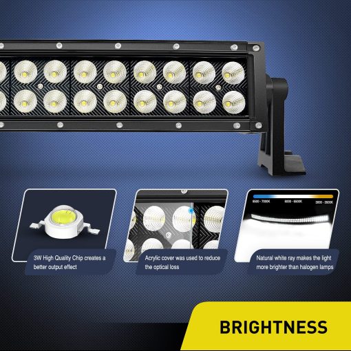 Nilight - 71017C-A 54" 312W Curvo Luces de Trabajo LED Barra de Luz Combinada de Manchas de FloDeloitte y Luces de Inundacion para Conducir Lampara antiniebla Luz LED para carretera, 2 anos de garantia - Imagen 3