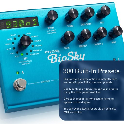 Pedal de Efectos de Guitarra Strymon BigSky Multi Reverb con 12 Maquinas de Reverb unicas para Guitarra Electrica y Acustica, Sintetizadores, Vocales y Teclados - Imagen 3