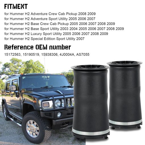 Nifeida 2 Pcs Suspension Neumatica Trasera Compatible con Hummer H2 2003 2004 2005 2006 2007 2008 2009 OEM 15172563 15190519 15938306 - Imagen 2