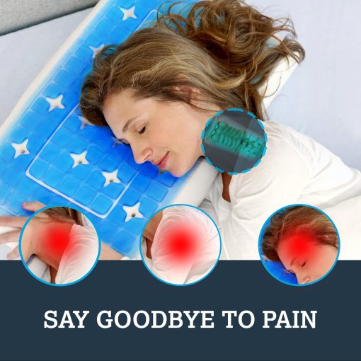 Almohada de Gel Refrigerante Technogel Deluxe - Alivio del Dolor de Cuello y Hombros, Espuma de Memoria Inodora, Sueño Fresco para Durmientes de Estomago y Espalda, Forma Estandar con Funda de Refrigeracion Lavable, Firmeza Media - Imagen 5