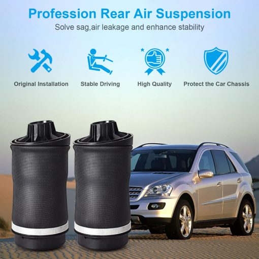 Nifeida 2513200025 Bolsas de Resorte de Suspension Neumatica Trasera Compatible con Mercedes Benz R320 2007-2009, R350 2006-2013, R500 2006-2007, R550 2008, R63 AMG 2007 OEM 2513200425 2513200325, Izquierda + Derecha - Imagen 2