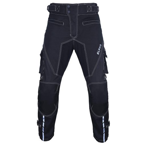 Pantalones de motocross para hombre con armadura, alta visibilidad, para montar en motocicleta de tierra, en carreras de doble deporte, en ATV, MX, BMX (NEGRO, CINTURA 40"-42" ENTREPIERNA 34") - Imagen 6