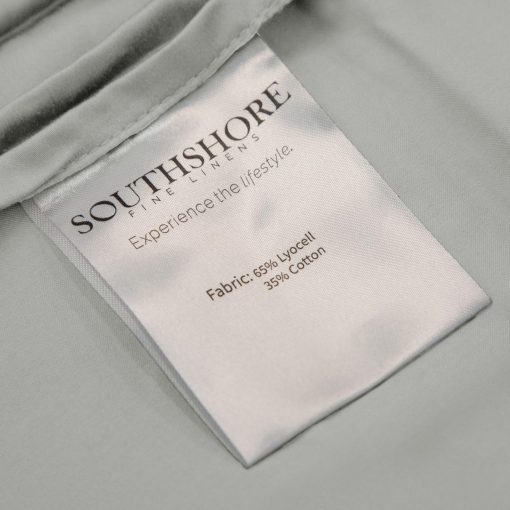 Juego de sabanas de lujo Southshore Fine Living, Inc. Tencel King, 500 hilos, gris acero - Imagen 8