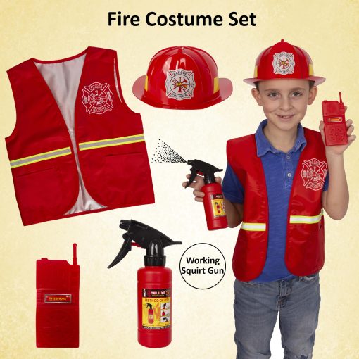 Disfraz de Construccion para Ninos - Gorra y Chaleco de Construccion - Accesorios de Disfraz para Ninos (3 Sets de Disfraces - Disfraz de Construccion, Swat y Bombero) - Imagen 2