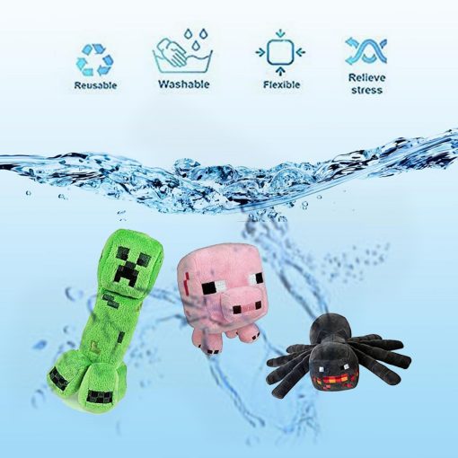 OVITTAC 8Pack Peluche de Juego, Peluche Creeper, Ghast Baby Wolf Arana, murcielago, tirador de esqueletos, Mooshroom, oveja, Juguetes de Peluche- Gran Regalo para Ninos y Fans - Imagen 3