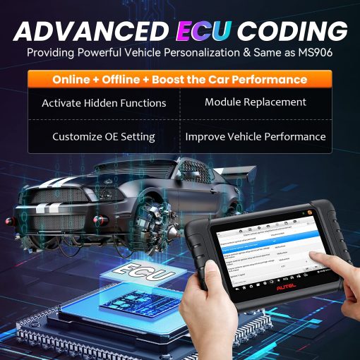 Autel Scanner MaxiPRO MP808Z-TS con MV108 de 60$, Herramienta de escaneo de control bidireccional basada en Android 11, Actualizado en 2024 de MP808TS/MP808BT, Codificacion de ECU, TPMS Completo, Herramienta de diagnostico de todos los sistemas - Imagen 3