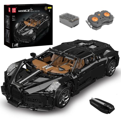 Mould King 13163 Super Sports Car Building Blocks, Modelo de Coche de Carreras de 4688 Piezas, Juguete de Vehiculo de Control Remoto para Ninos/Adultos