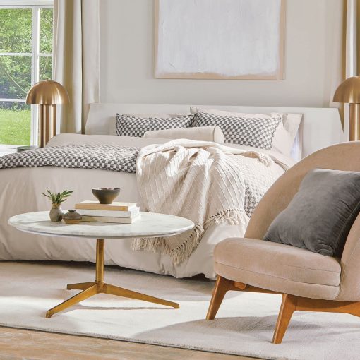 Juego de Colchas Decorativas de Algodon Nate Home by Nate Berkus | Cubrecamas para todas las estaciones, Ropa de cama de mDesign, Tamaño King, 1 Colcha/2 Fundas de Almohada, Carbon/Pergamino - Imagen 3