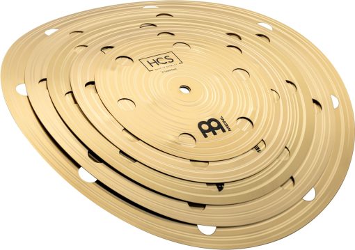 Paquete de platillos en stack Meinl Cymbals de 5 piezas con agujeros 8", 10", 12", 14", 16" - Acabado tradicional de bronce HCS para set de bateria - Hecho en Alemania, Garantia de 2 anos (HCS80246SM)