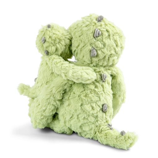 DEMDACO Dinosaur Mom and Baby 8.5 Pulgadas Verde y Gris Peluche de Ninos de Poliester - Imagen 4
