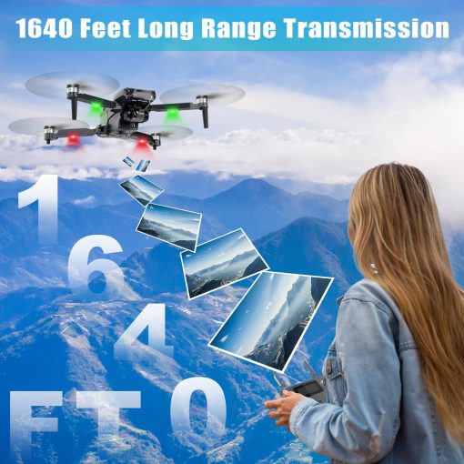 Drone con Camara 4K RC Quadcopter para Adultos, Transmision de Video de Largo Alcance 1640 pies, Estabilizador de 3 Ejes, Tiempo de Vuelo de 46 Minutos GPS Retorno Automatico y Sigueme, Vuelo Circular, Vuelo de Puntos de Referencia, Mantenimiento de Altitud - Imagen 2