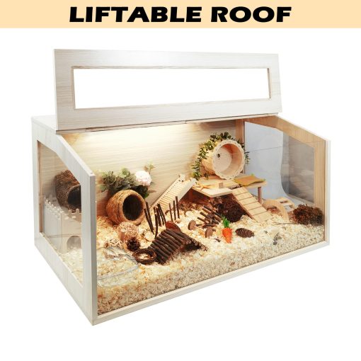 Jaula de hamster Prolee de Madera Extra Grande para Ratones y Ratones con Tapa Abierta y Laminas Acrilicas, Construccion Solida (24 Pulgadas) - Imagen 5