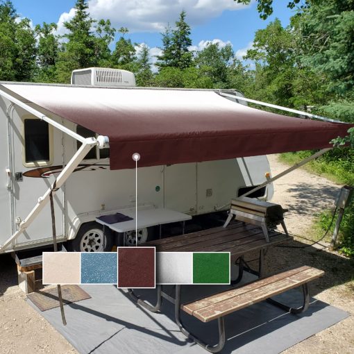 Tela de Repuesto para Toldo de RV Grado Estandar de Vinilo Premium 1000D Ajuste Universal 12-22 Pies Probado a -25?F a Prueba de Grietas en Frio Tela de Repuesto Reforzado para Toldo de RV (12'(FABRIC 11'2"), Degradado Color Vino)