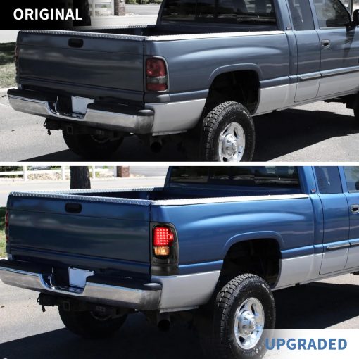 Luces traseras LED para RAM 1500 1994-2001, Luz de freno trasera negra ahumada para Dodge RAM 1500/2500 / 3500 1994 1995 1996 1997 1998 1999 2001 2002 Accesorios (2PCS) - Imagen 6