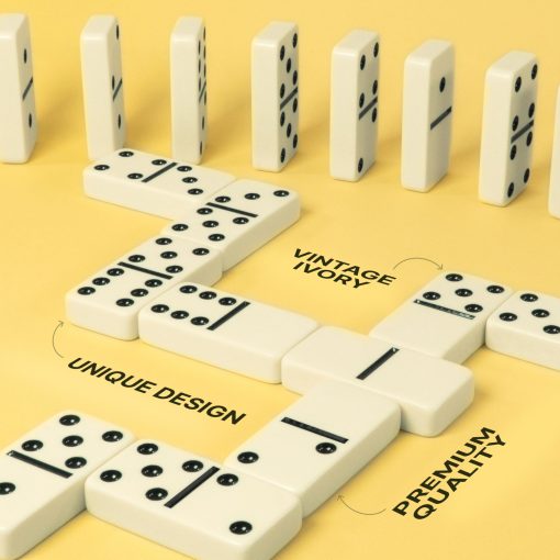 Conjunto de Mega Domino tamano Grande de 3" para Adultos y Ninos - Juegos de Mesa Clasicos de Domino Doble 6 - Set de Domino Doble Seis con 28 Fichas y Estuche de Regalo, Juegos de Mesa (MEGA) - Imagen 5